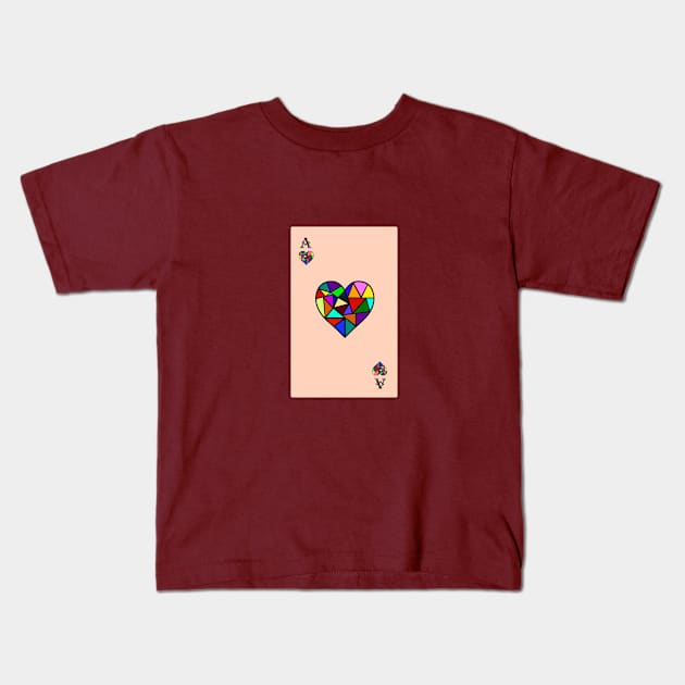 Naipe Corazón Kids T-Shirt by leeloolook